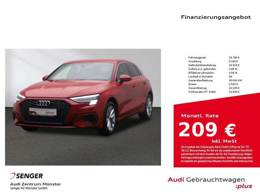Audi A3 39.730 km 24.780 € Münster 48153