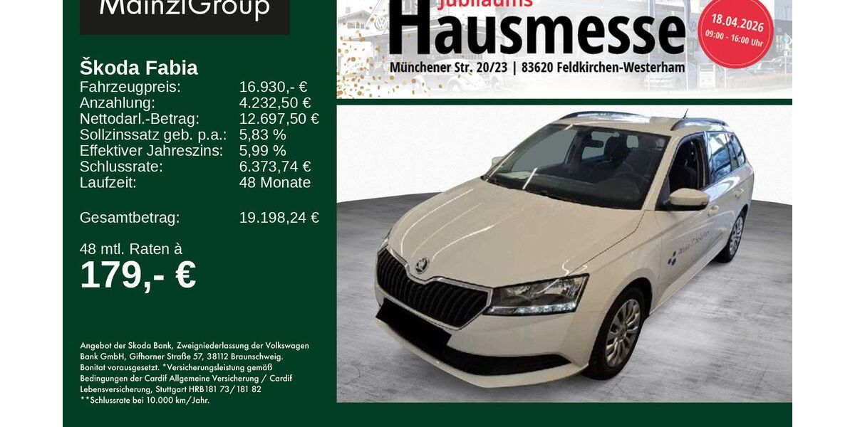 Skoda Fabia 17.763 km 16.930 &euro; Feldkirchen/Westerham 83620