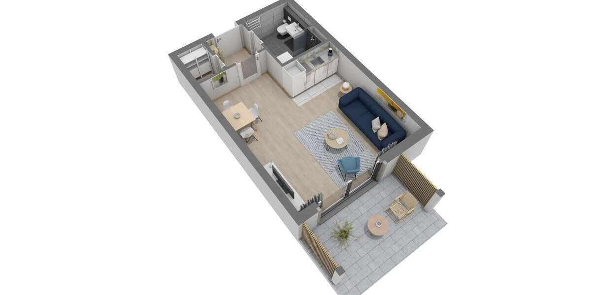 Etagenwohnung Hanau Steinheim Groß-Steinheim - 1 Zimmer, 36 m&sup2;, 617&euro; | Angebot:26870121