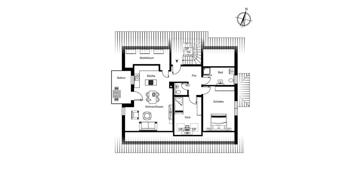 Etagenwohnung Villingen-Schwenningen Schwenningen - 3 Zimmer, 100 m&sup2;, 339.000&euro; | Angebot:25895844