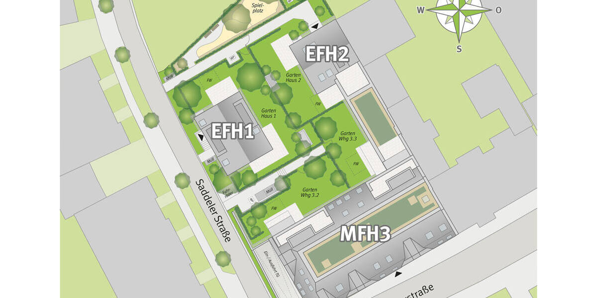 Etagenwohnung Düsseldorf Urdenbach - 2 Zimmer, 66 m&sup2;, 566.600&euro; | Angebot:26189468