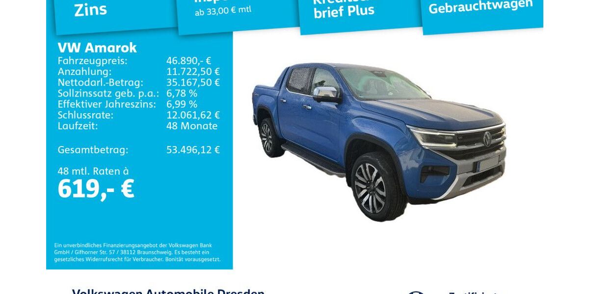 VW Amarok 53.561 km 46.890 &euro; Dresden 01169