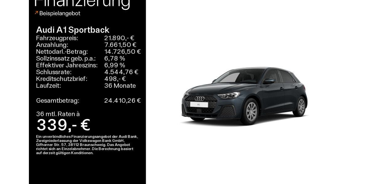 Audi A1 17.473 km 21.890 &euro; Heidenheim a. d. B. 89520