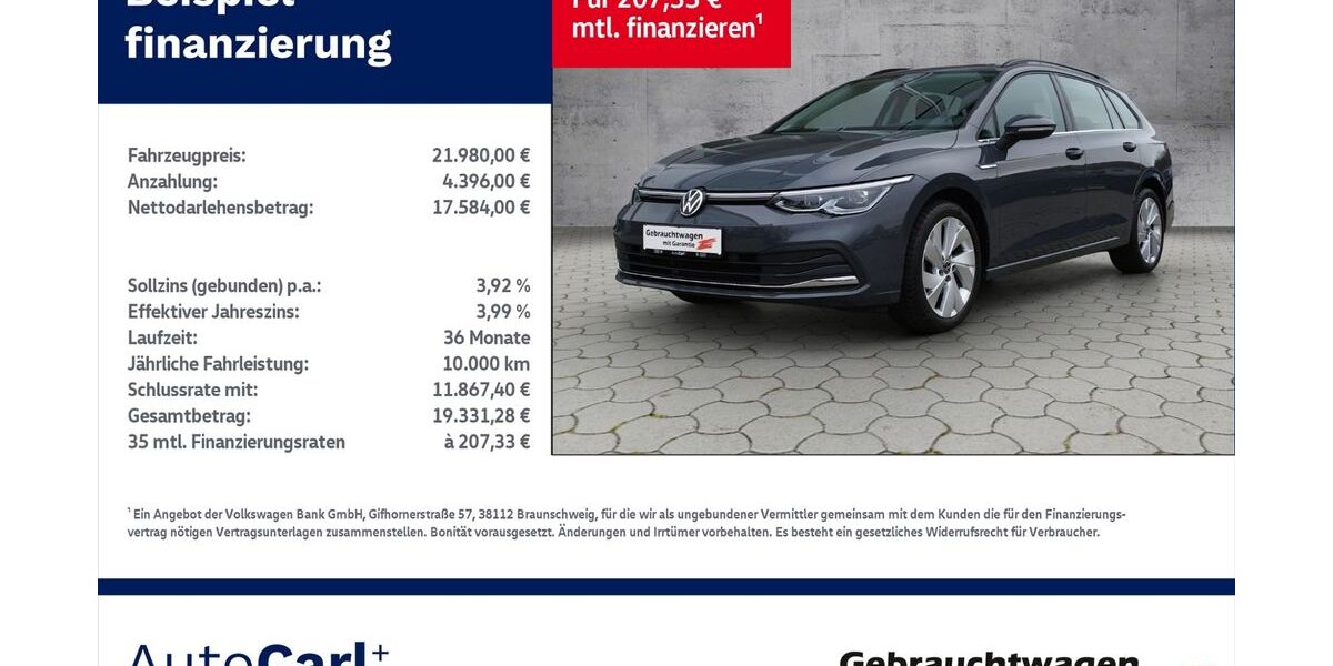 VW Golf 42.700 km 20.980 &euro; Plauen 08527