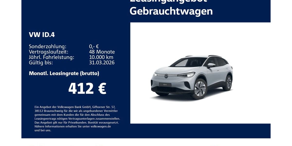 VW ID.4 15.424 km 40.530 &euro; Stuttgart-Feuerbach 70469