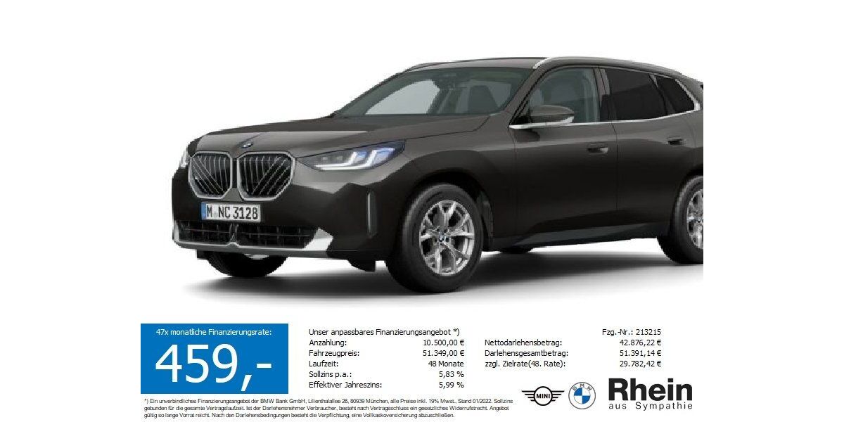 BMW X3 9.700 km 51.349 &euro; Buchen- Hettingen 74722