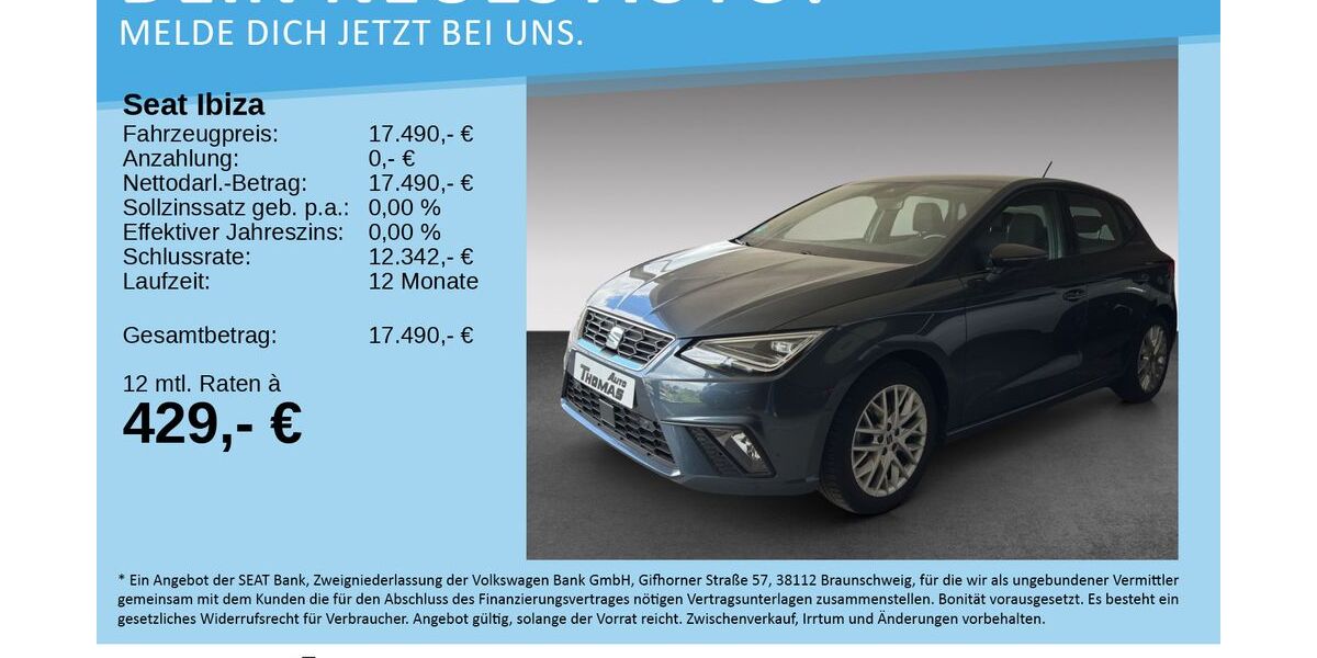 Seat Ibiza 33.410 km 17.490 &euro; Bonn 53227