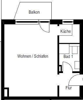 Schöne 2-Zimmer-Wohnung mit Balkon und EBK 2 zimmer