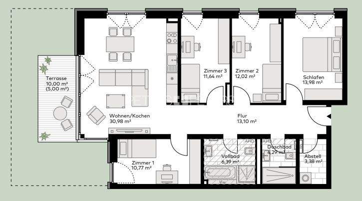 Etagenwohnung Pinneberg - 5 Zimmer, 111 m&sup2;, 1.949&euro; | Angebot:24992215