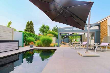 Bungalow mit Garten und Pool - inkl. Gewerbe-Nebengebäude in ruhiger Lage in Wassenberg-Myhl 3 zimmer