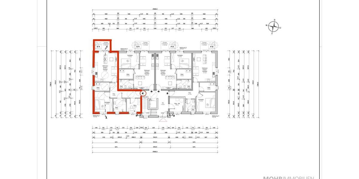 Erdgeschoßwohnung Sögel - 3 Zimmer, 76 m&sup2;, 955&euro; | Angebot:26003296