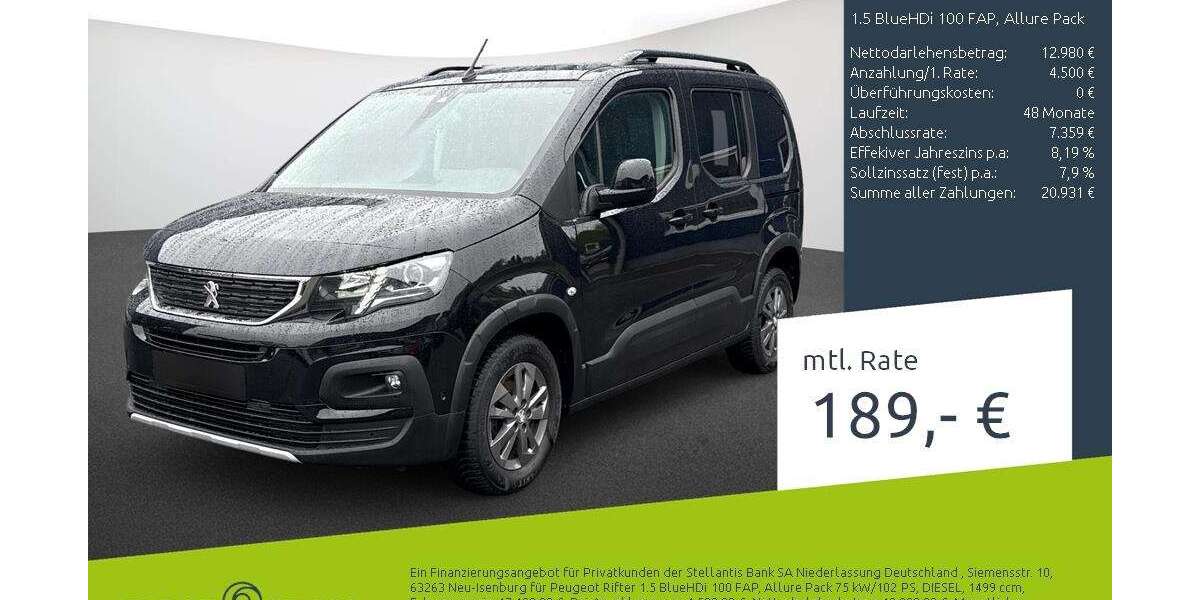 Peugeot Rifter 82.130 km 17.480 &euro; Bocholt 46395