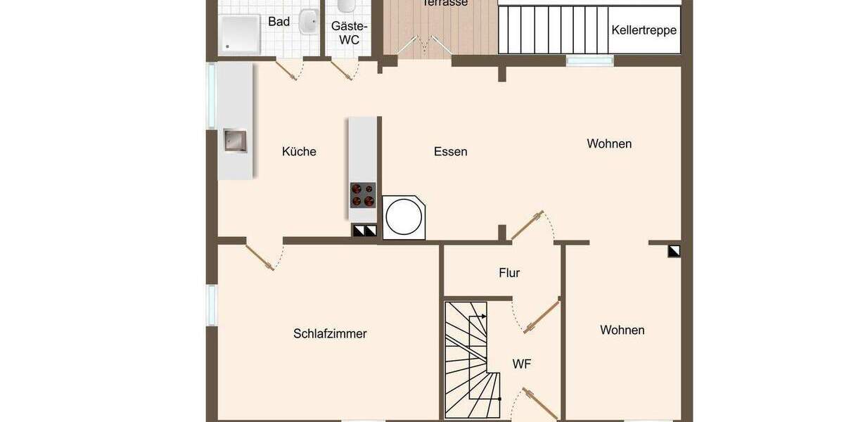 Doppelhaushälfte Mönchengladbach-Wickrath Wickrath - 7 Zimmer, 125 m&sup2;, 299.000&euro; | Angebot:24812595