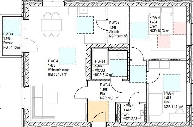 Etagenwohnung Lotte - 3 Zimmer, 88 m&sup2;, 1.144&euro; | Angebot:26490879
