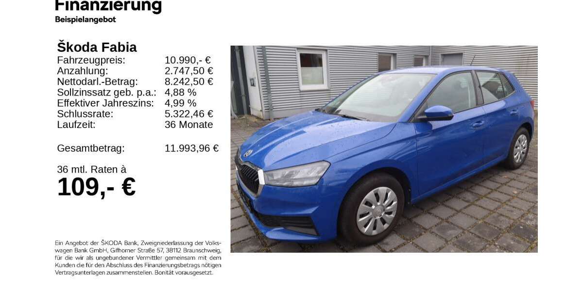 Skoda Fabia 22.150 km 10.840 &euro; Gifhorn 38518