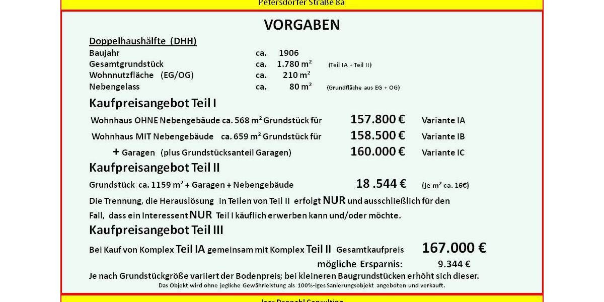 Doppelhaushälfte Zeschdorf Petershagen - 5 Zimmer, 210 m&sup2;, 157.000&euro; | Angebot:26418741