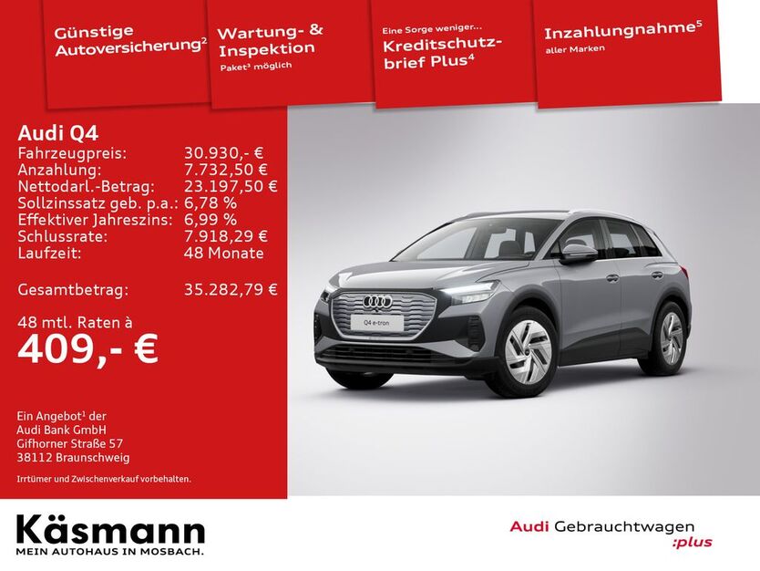 Audi Q4 e-tron 40.990 km 30.930 € Mosbach 74821