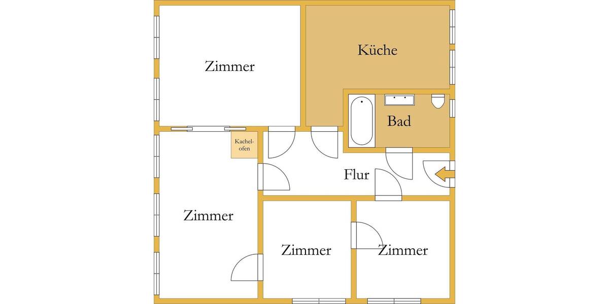 Stilvolles Wohnen im Herzen der Köthener Innenstadt - Altbaucharme trifft Wohnkomfort 4 zimmer