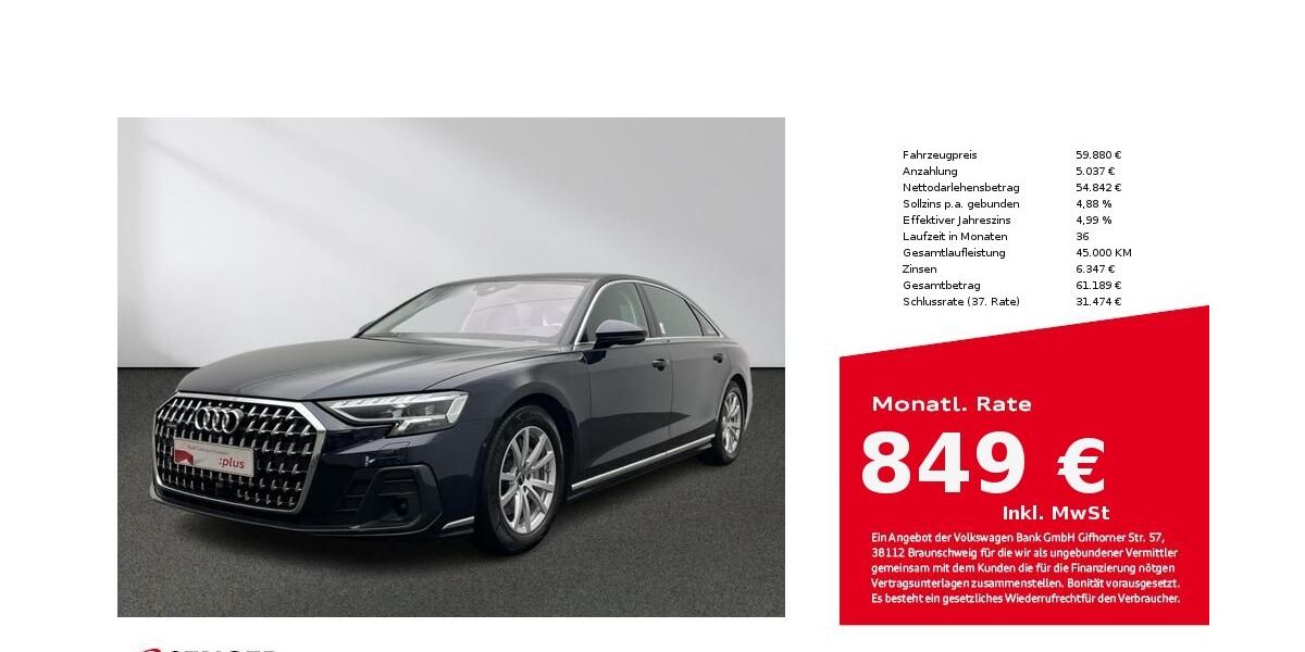 Audi A8 81.502 km 55.880 &euro; Lingen 49809