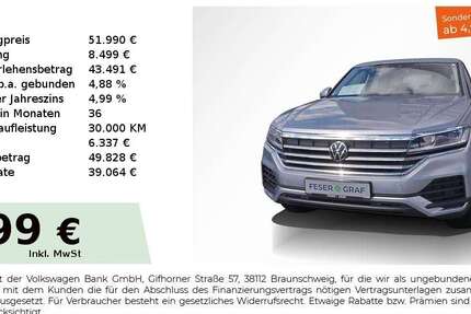 VW Touareg 18.660 km 51.990 &euro; Fürth 90763