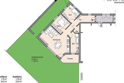 Wohnung Geiselhöring Haindling - 3 Zimmer, 79 m&sup2;, 369.500&euro; | Angebot:26521433