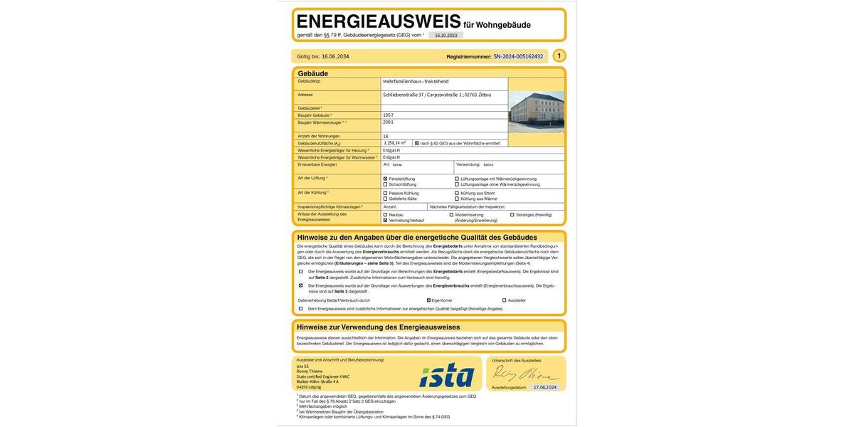 Etagenwohnung Zittau - 2 Zimmer, 51 m&sup2;, 341&euro; | Angebot:25900048