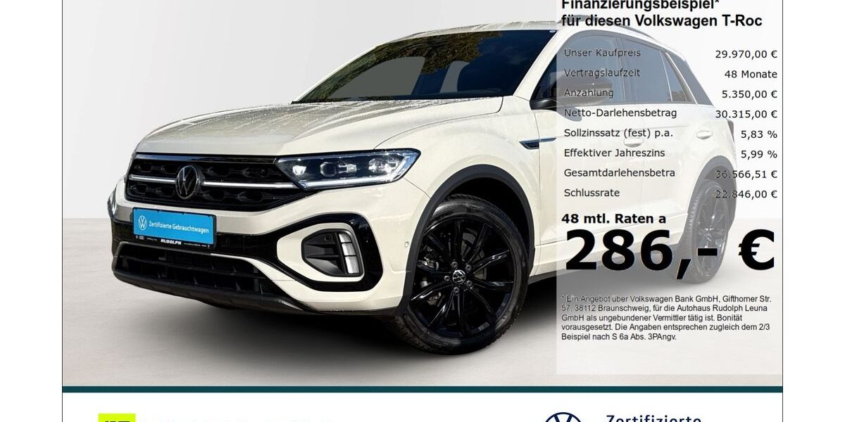 VW T-Roc 13.700 km 29.970 &euro; Leuna 06237