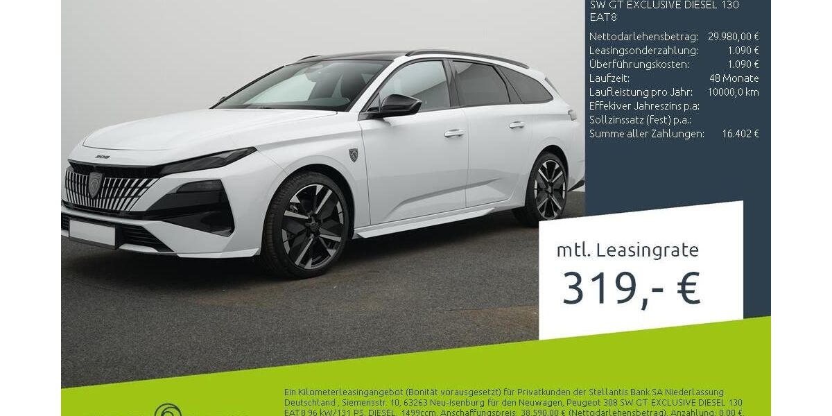 Peugeot 308 1.500 km 29.980 &euro; Borken 46325