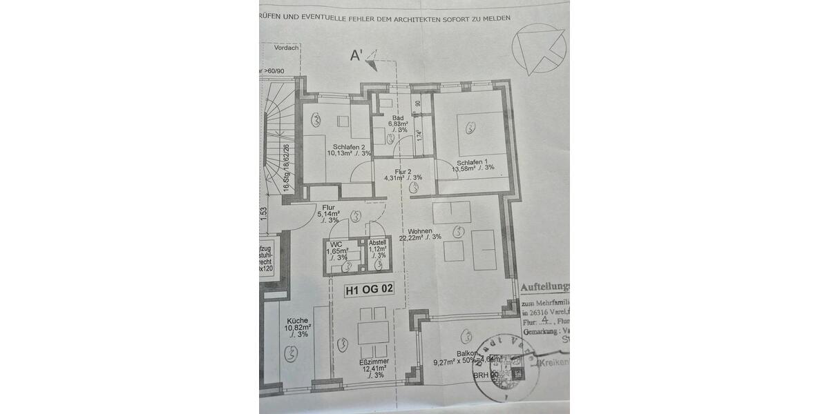 Etagenwohnung Varel - 3 Zimmer, 91 m&sup2;, 350.000&euro; | Angebot:27094291