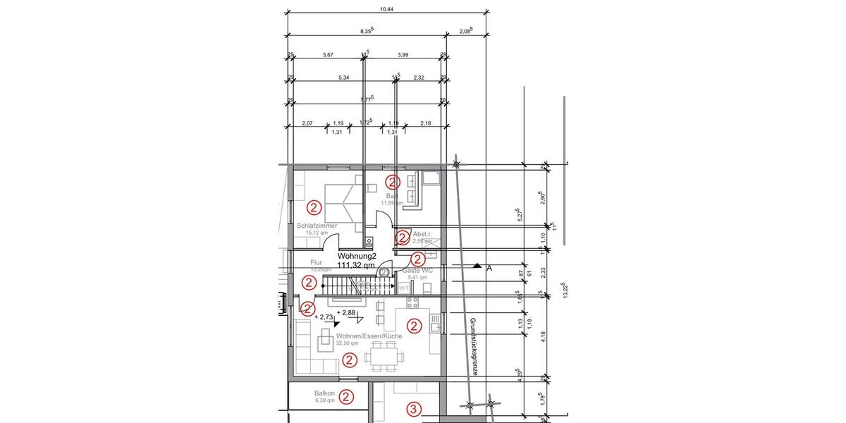 Etagenwohnung Wörth am Rhein - 4 Zimmer, 111 m&sup2;, 1.500&euro; | Angebot:25045802