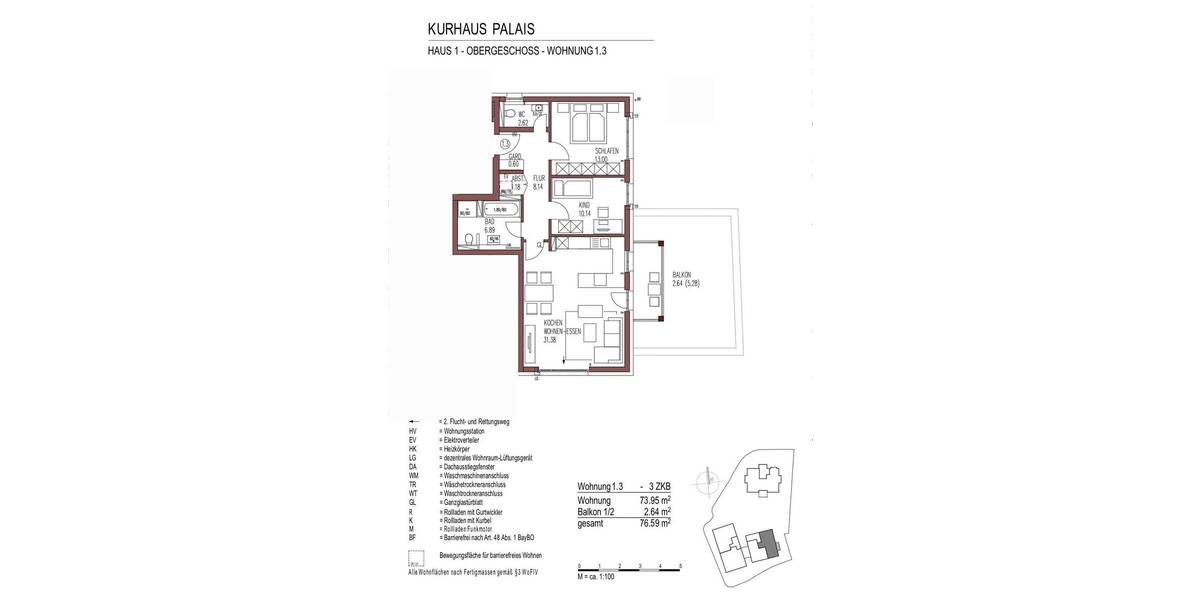 Etagenwohnung Augsburg Göggingen - 3 Zimmer, 76 m&sup2;, 649.500&euro; | Angebot:23986628