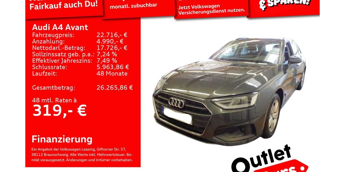 Audi A4 72.274 km 22.489 &euro; Weinheim 69469