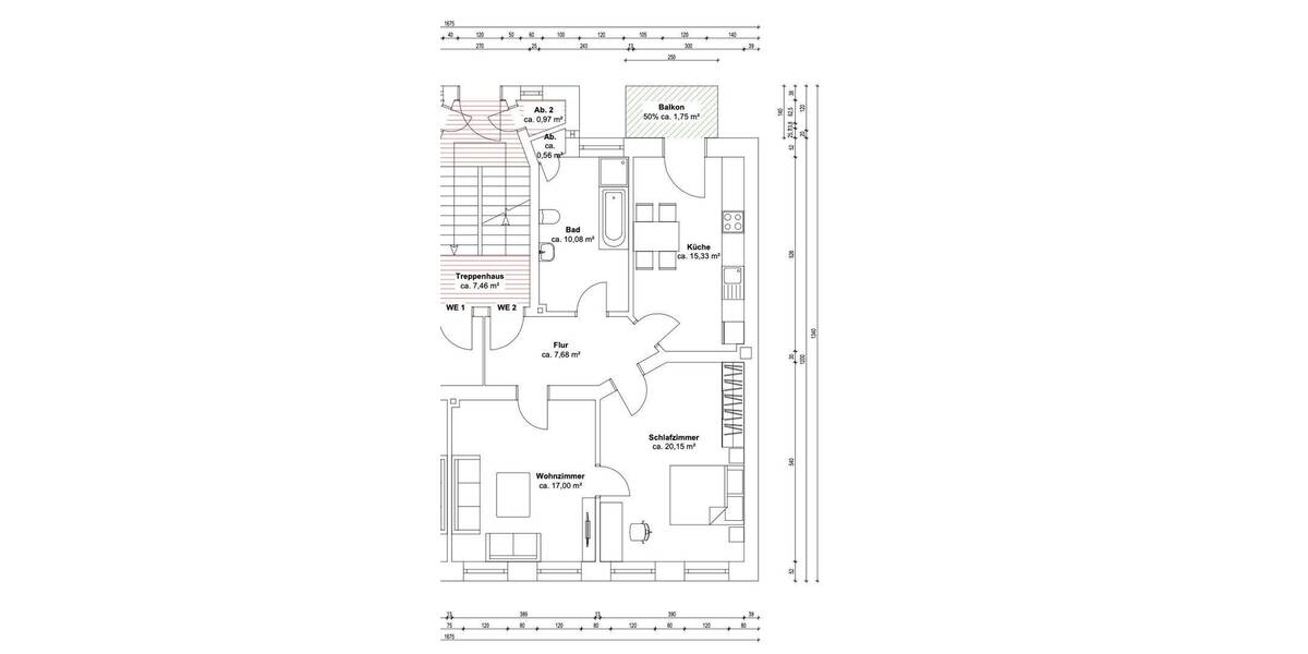 Etagenwohnung Schkeuditz Altscherbitz - 2 Zimmer, 72 m&sup2;, 650&euro; | Angebot:26795115