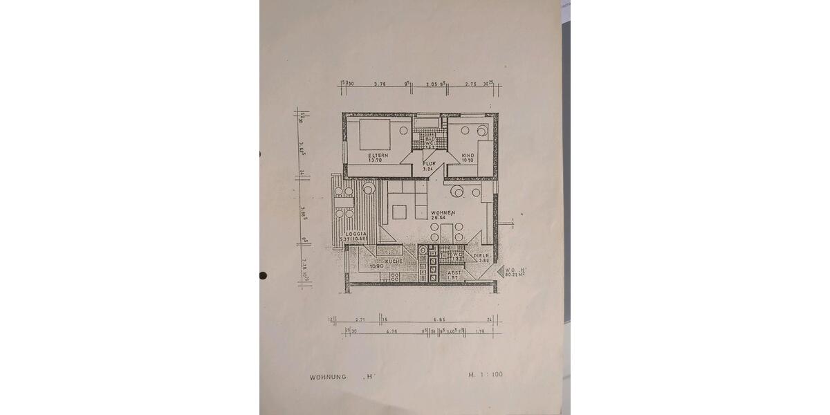 Erdgeschoßwohnung Ludwigshafen am Rhein Mundenheim - 3 Zimmer, 82 m&sup2;, 185.000&euro; | Angebot:25027324