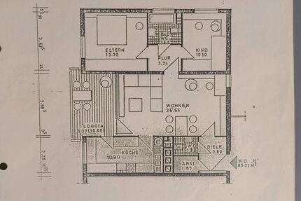 Wohnung Ludwigshafen am Rhein Mundenheim - 3 Zimmer, 82 m&sup2;, 185.000&euro; | Angebot:25027324