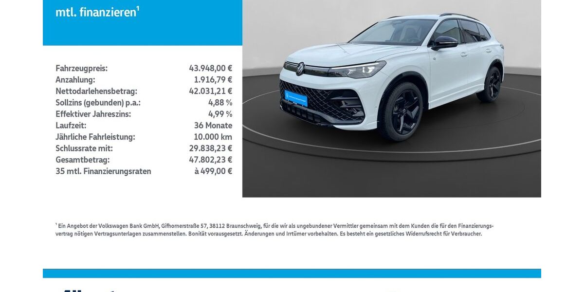VW Tiguan 13.321 km 43.948 &euro; Leinefelde-Worbis/DE 37327