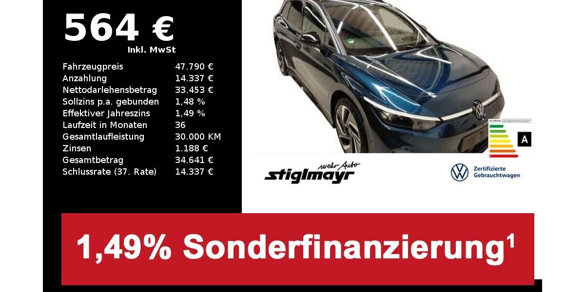 VW ID.7 20.472 km 47.790 &euro; Pfaffenhofen/Ilm 85276