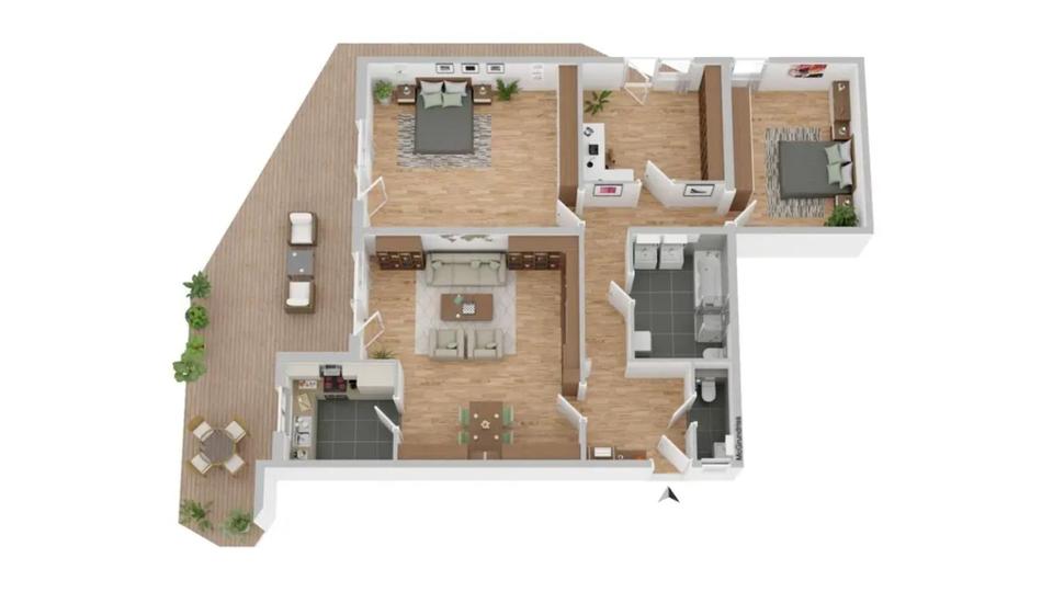 Terrassenwohnung Künzelsau - 4 Zimmer, 169 m&sup2;, 399.000&euro; | Angebot:24356130
