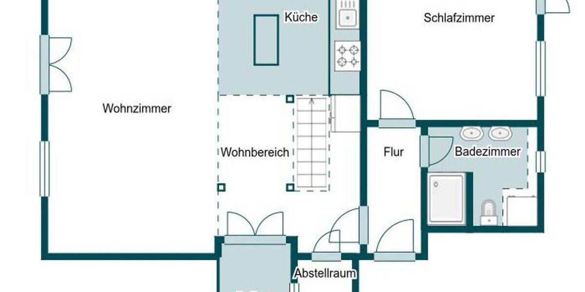 Etagenwohnung Greifswald Steinbecker Vorstadt - 3 Zimmer, 61 m&sup2;, 299.000&euro; | Angebot:26629563