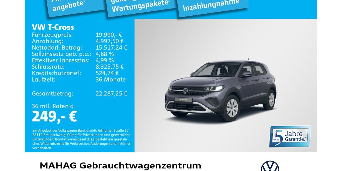VW T-Cross 5.588 km 19.990 &euro; München 80935