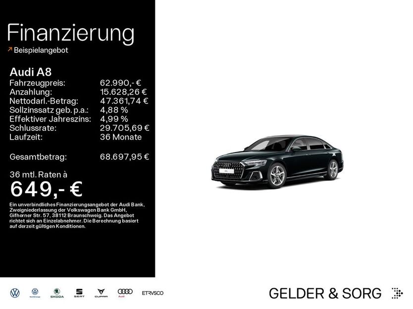 Audi A8 66.130 km 62.990 € Haßfurt 97437