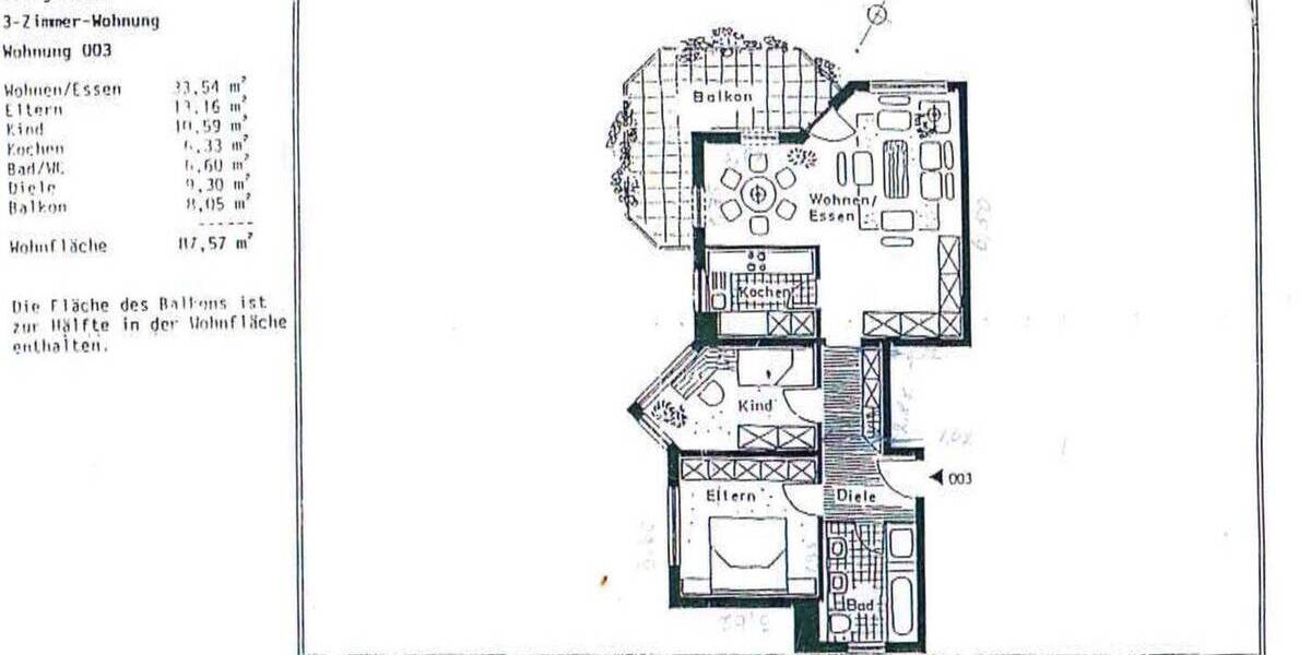 Etagenwohnung Pforzheim Buckenberg - 3 Zimmer, 88 m&sup2;, 349.000&euro; | Angebot:26834109