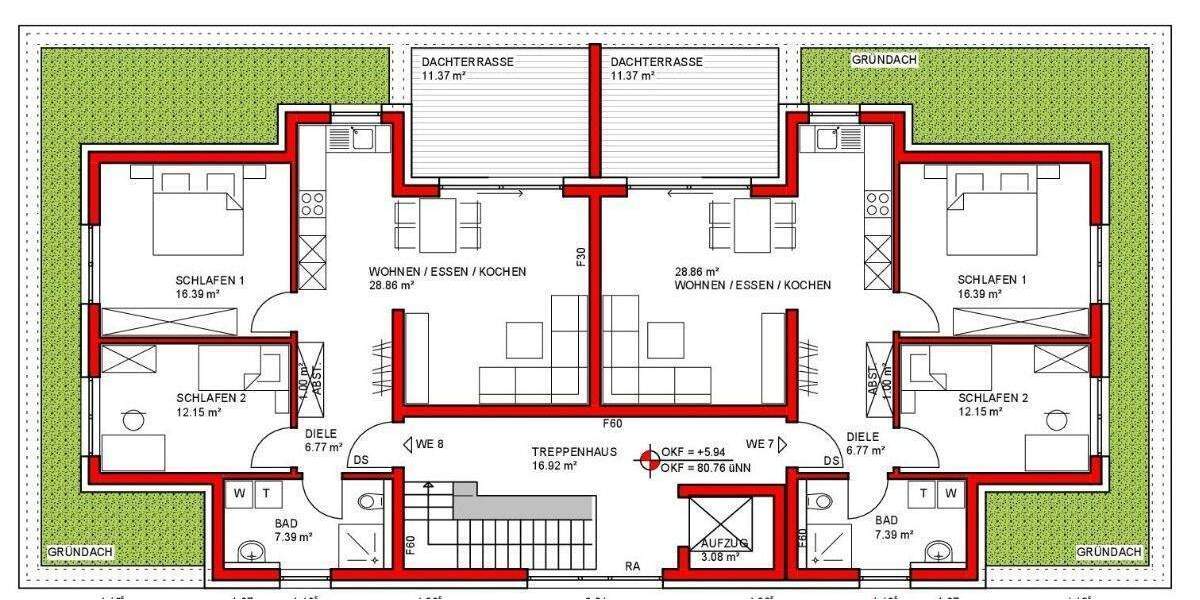 Etagenwohnung Kettig - 3 Zimmer, 80 m&sup2;, 1.200&euro; | Angebot:25689091