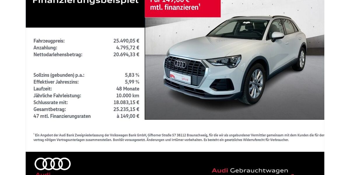 Audi Q3 39.055 km 25.490 &euro; Rostock 18059