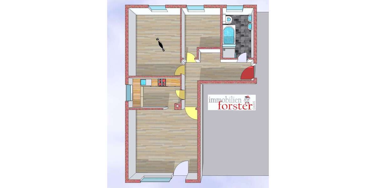 Etagenwohnung Peißenberg - 3 Zimmer, 72 m&sup2;, 345.000&euro; | Angebot:27021229