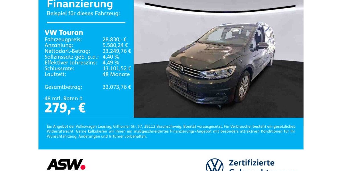 VW Touran 77.200 km 27.430 &euro; Bad Rappenau 74906