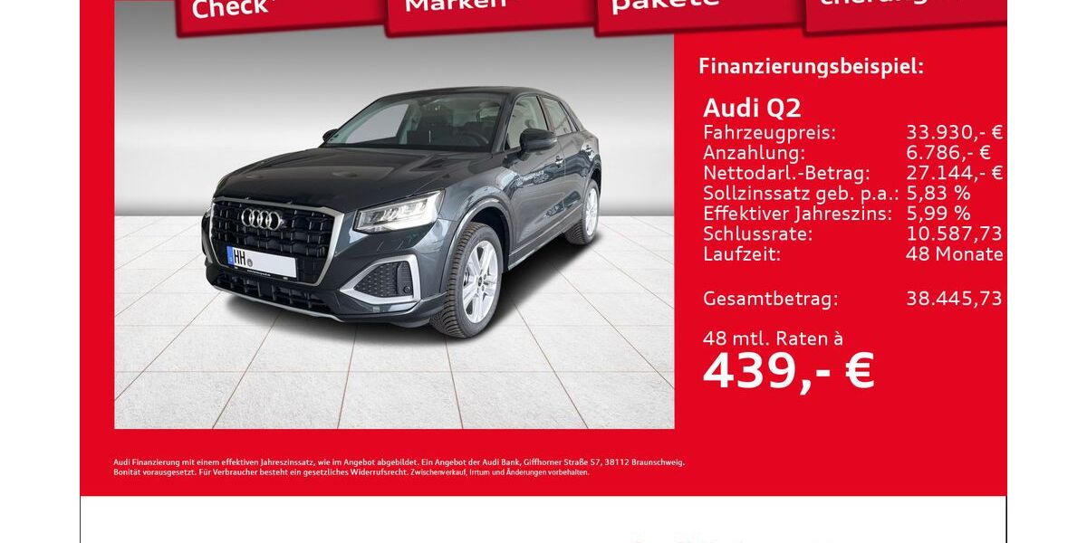 Audi Q2 1.890 km 33.930 &euro; Hamburg 22419