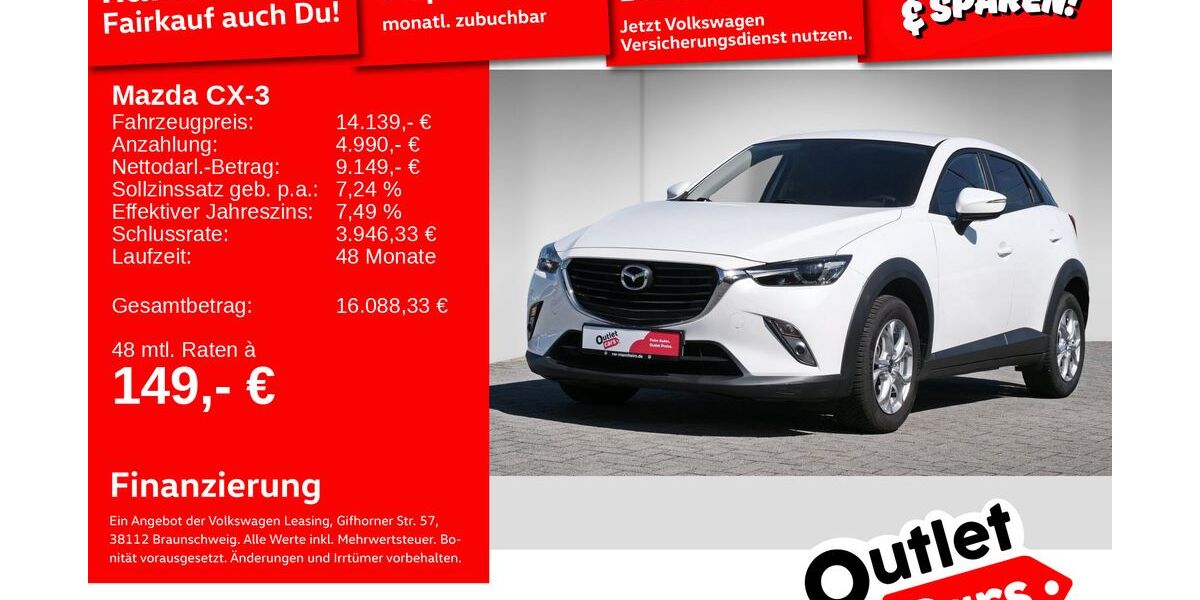 Mazda CX-3 54.347 km 13.998 &euro; Mannheim 68309