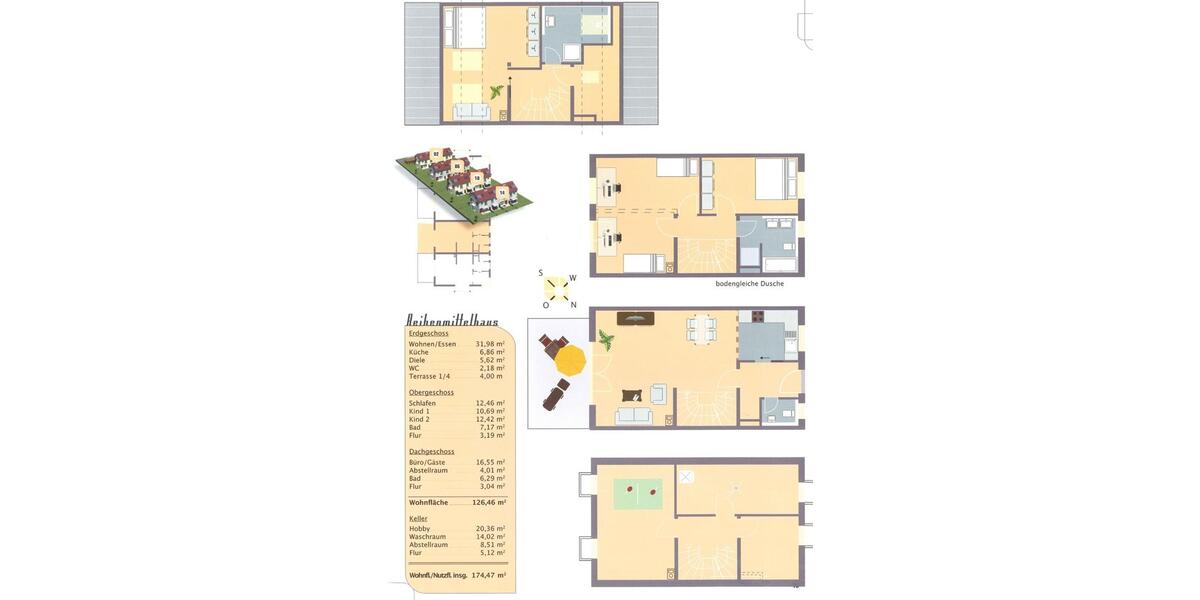 Reihenhaus Holzkirchen - 5 Zimmer, 137 m&sup2;, 1.100.000&euro; | Angebot:26977953