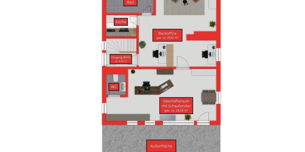 Mehrfamilienhaus, Wohnhaus Augsburg / Lechhausen Lechhausen - 7 Zimmer, 73 m&sup2;, 590.000&euro; | Angebot:25733534